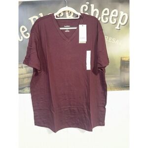 Goodfellow & Co Men's XL T-Shirt Burgundy Pomegranate V-Neck Short Sleeve NWT